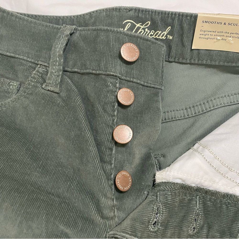 Universal Thread Goods Co. Green Corduroy High Rise Skinny Green Pants - Picture 9 of 13